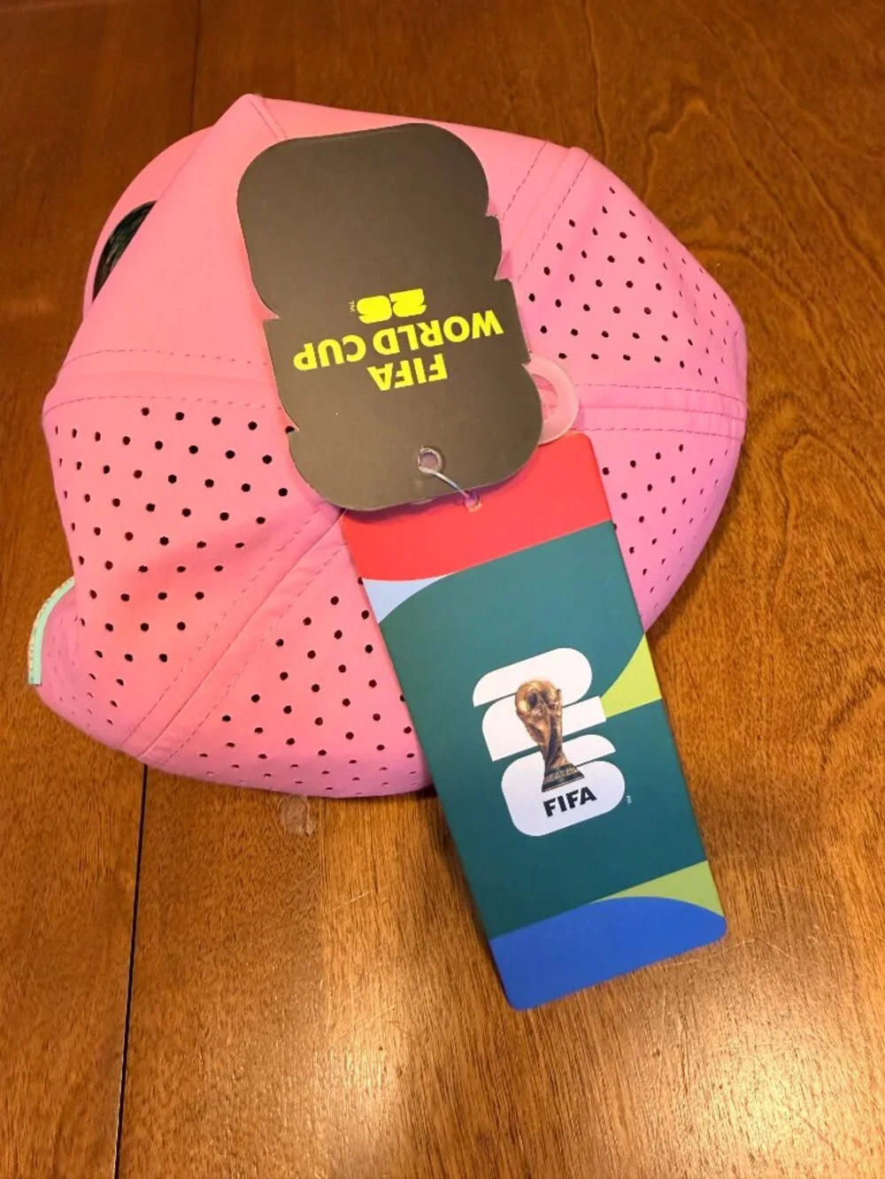 NWT FIFA World Cup 2026 Premium Pink Water-Resistant Snapback Hat Official